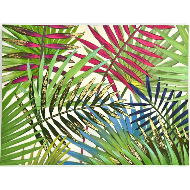 East Urban Home Jungle Leaf - Wrapped Canvas Graphic Art | Wayfair.co.uk